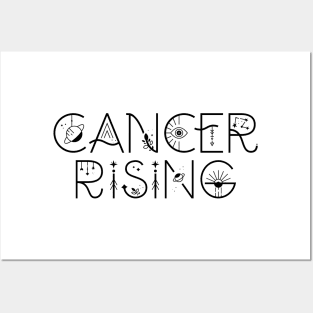 Cancer rising sign celestial typography Posters and Art